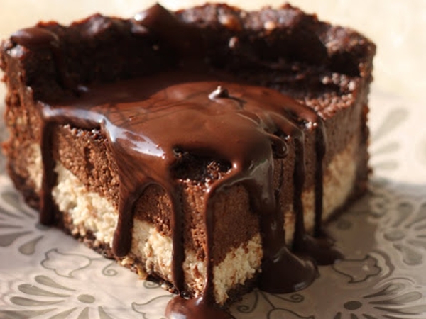 Cheesecake à la vanille et au chocolat cru :: vegan