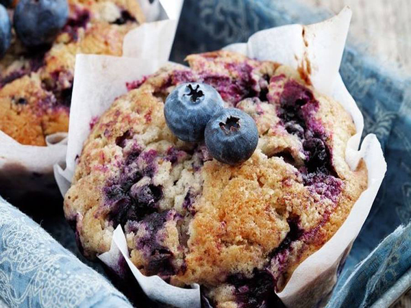 Muffins myrtilles sans gluten et sans lactose
