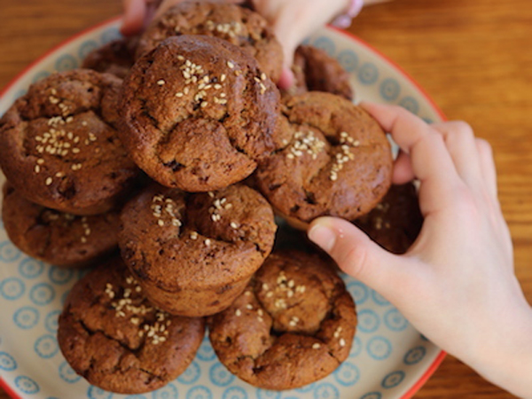 Muffins à l’amande et au gingembre confit