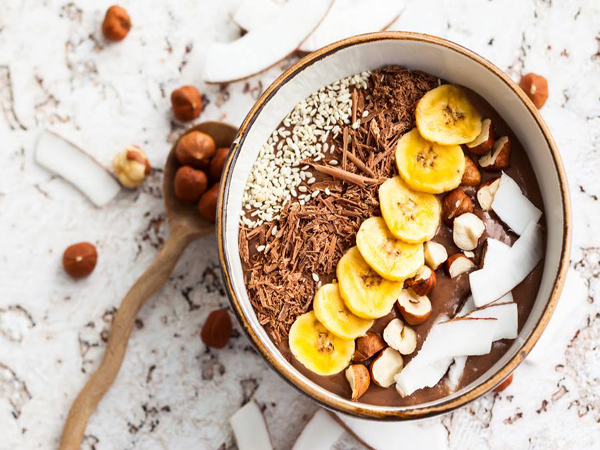 Smoothie bowl choco-noisettes